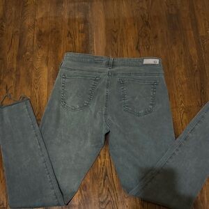 AG Adriano Goldschmied Women's green/ Skinny Jeans super skinny ankle